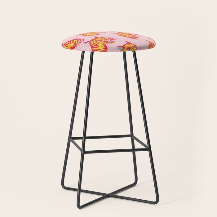 Tigerpop pattern Stool Gallery Image 1