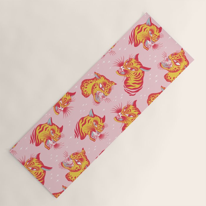 Tigerpop pattern Yoga Mat Gallery Image 1