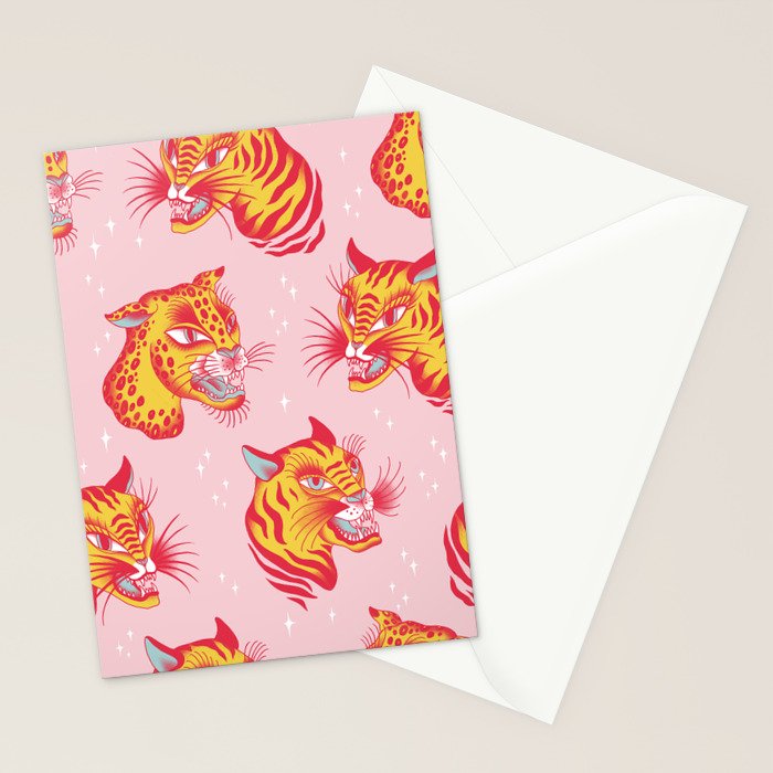 Tigerpop pattern Stationery Card Gallery Image 2