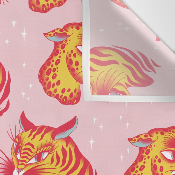 Tigerpop pattern Wall Tapestry Gallery Image 3