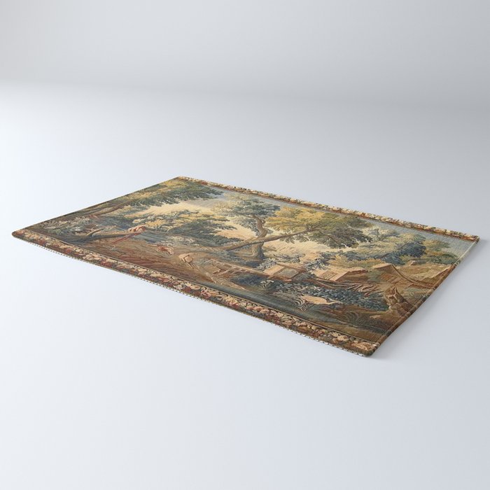 Antique 17th Century French Aubusson Verdure Garden Tapestry Rug Gallery Image 3