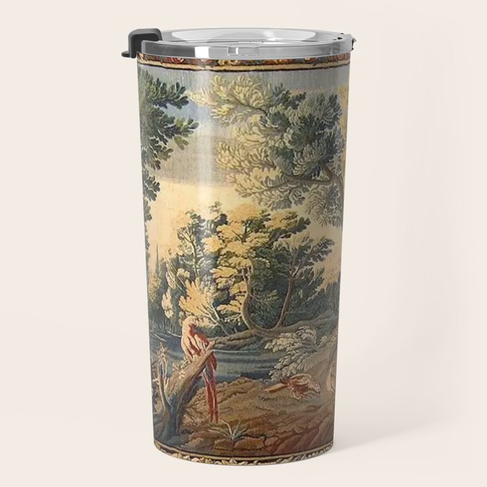 Antique 17th Century French Aubusson Verdure Garden Tapestry Travel Mug Gallery Image 3