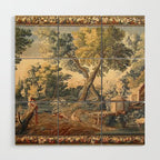 Antique 17th Century French Aubusson Verdure Garden Tapestry Wood Wall Art Gallery Image 1