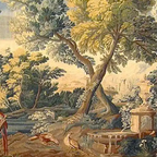 Antique 17th Century French Aubusson Verdure Garden Tapestry Coffee Mug Gallery Image 2