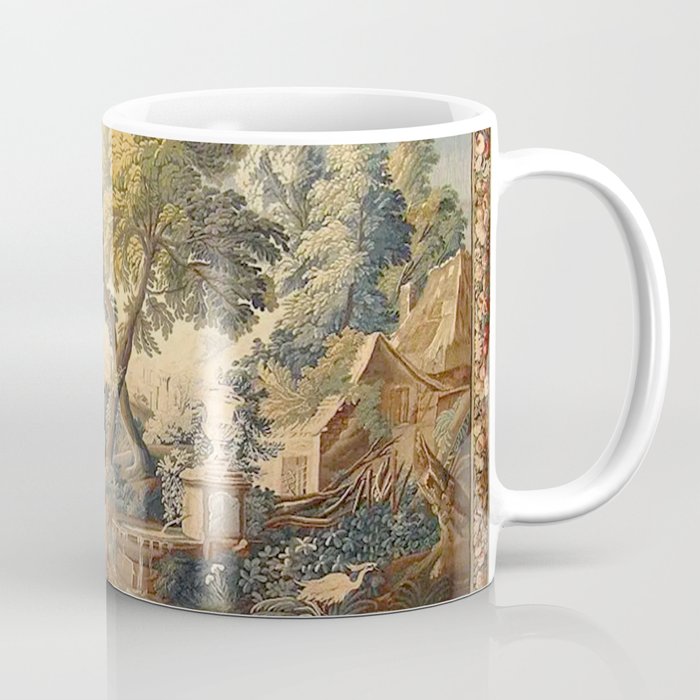 Antique 17th Century French Aubusson Verdure Garden Tapestry Coffee Mug Gallery Image 1
