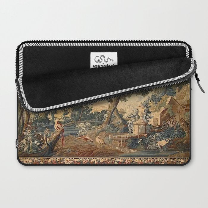 Antique 17th Century French Aubusson Verdure Garden Tapestry Laptop Sleeve Gallery Image 2