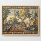 Antique 17th Century French Aubusson Verdure Garden Tapestry Serving Tray Gallery Image 1
