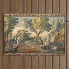 Antique 17th Century French Aubusson Verdure Garden Tapestry Outdoor Rug Gallery Image 1