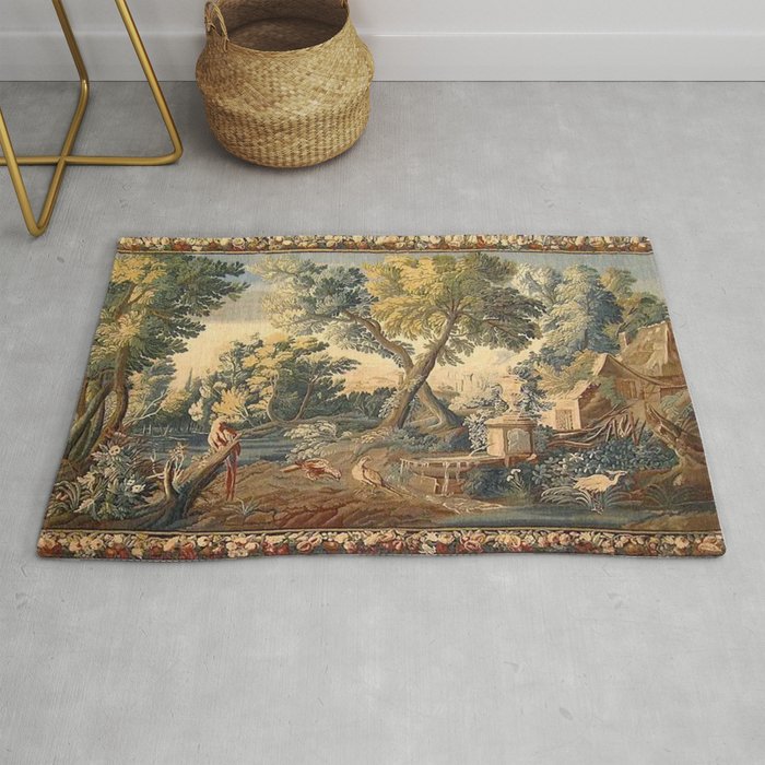 Antique 17th Century French Aubusson Verdure Garden Tapestry Rug Gallery Image 1