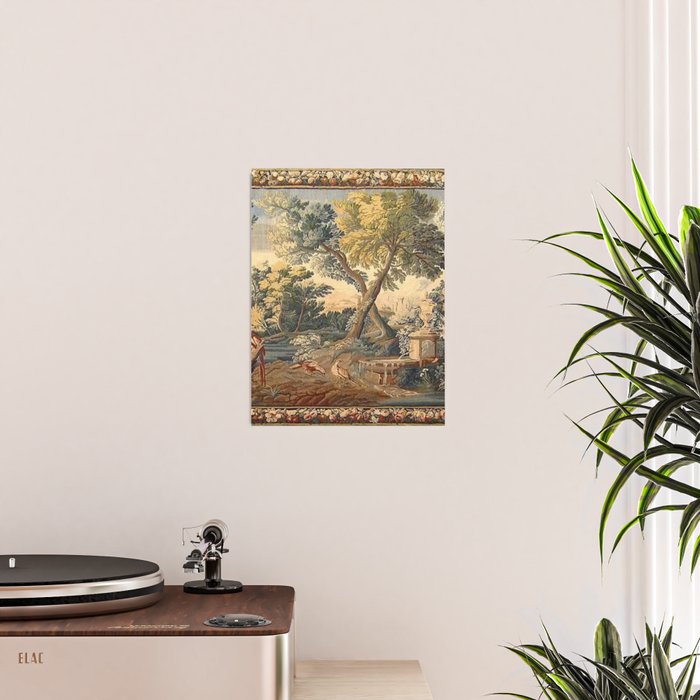 Antique 17th Century French Aubusson Verdure Garden Tapestry Poster Gallery Image 2