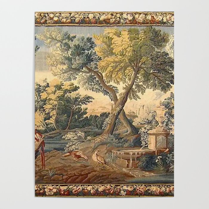 Antique 17th Century French Aubusson Verdure Garden Tapestry Poster Gallery Image 4