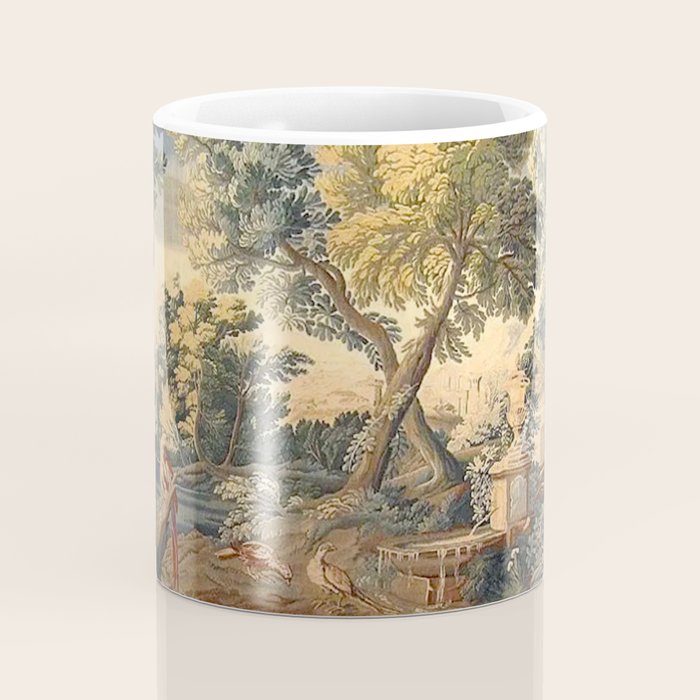 Antique 17th Century French Aubusson Verdure Garden Tapestry Coffee Mug Gallery Image 4