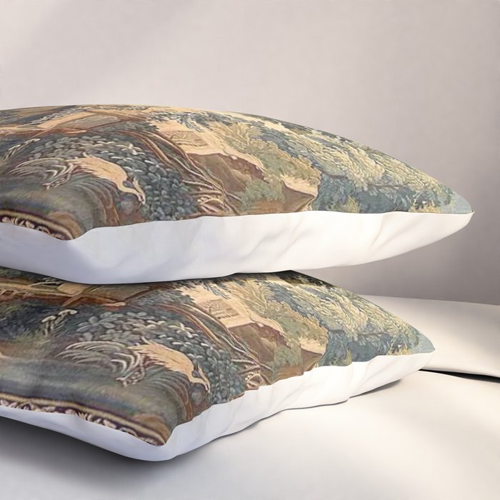 Antique 17th Century French Aubusson Verdure Garden Tapestry Pillow Sham Gallery Image 3