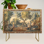 Antique 17th Century French Aubusson Verdure Garden Tapestry Credenza Gallery Image 1