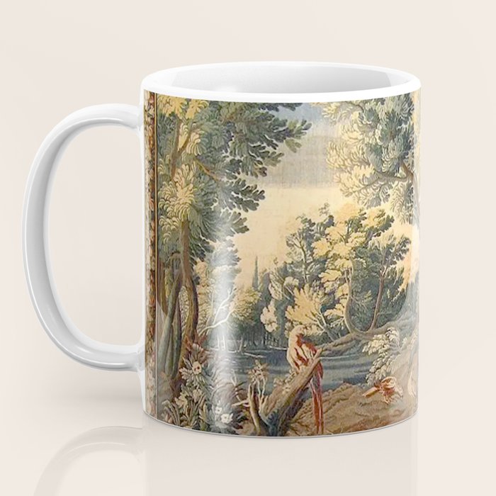 Antique 17th Century French Aubusson Verdure Garden Tapestry Coffee Mug Gallery Image 3