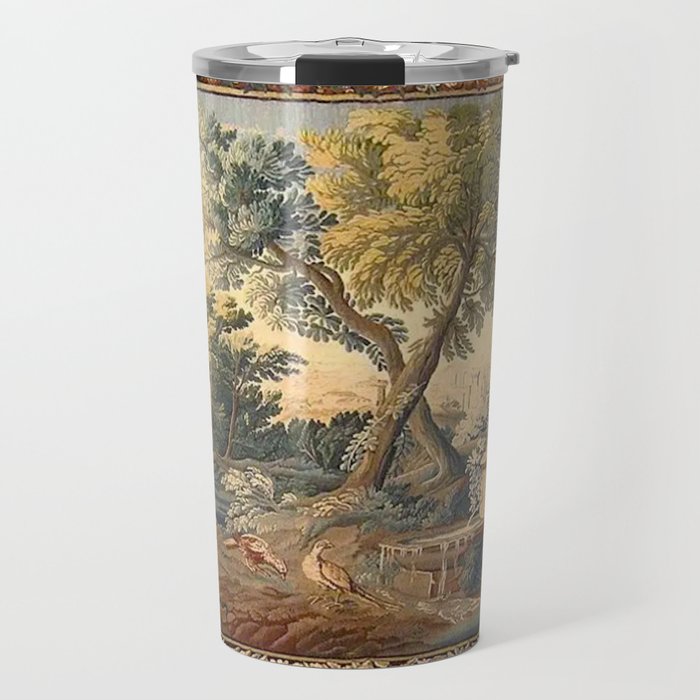 Antique 17th Century French Aubusson Verdure Garden Tapestry Travel Mug Gallery Image 1