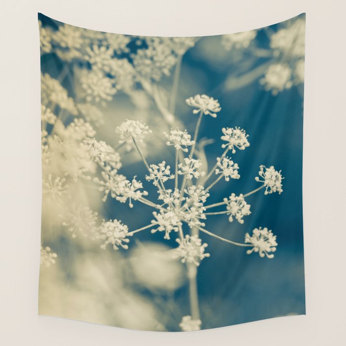 Indigo Dill Botanical Study 2 Wall Tapestry Gallery Image 4