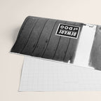 Beware of Dog black and white photograph of attack lion humorous black and white photography Wrapping Paper Gallery Image 2