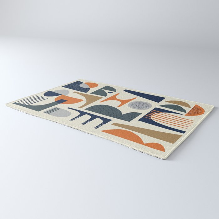 Mid century modern abstract pattern 002 Rug Gallery Image 3
