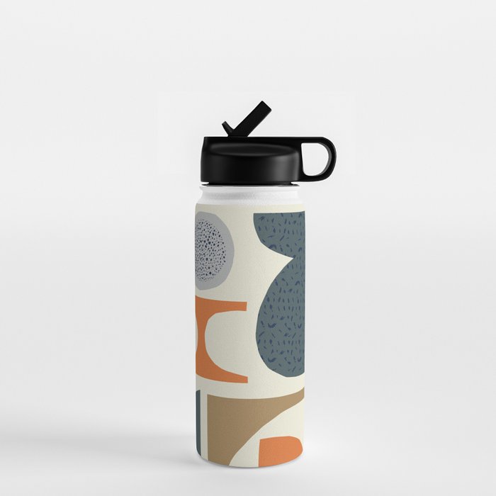 Mid century modern abstract pattern 002 Water Bottle Gallery Image 1