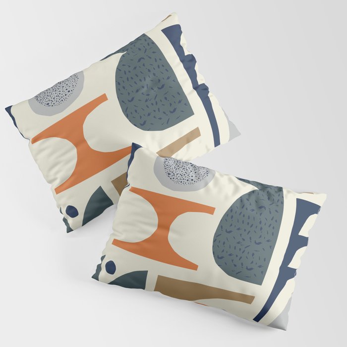 Mid century modern abstract pattern 002 Pillow Sham Gallery Image 3