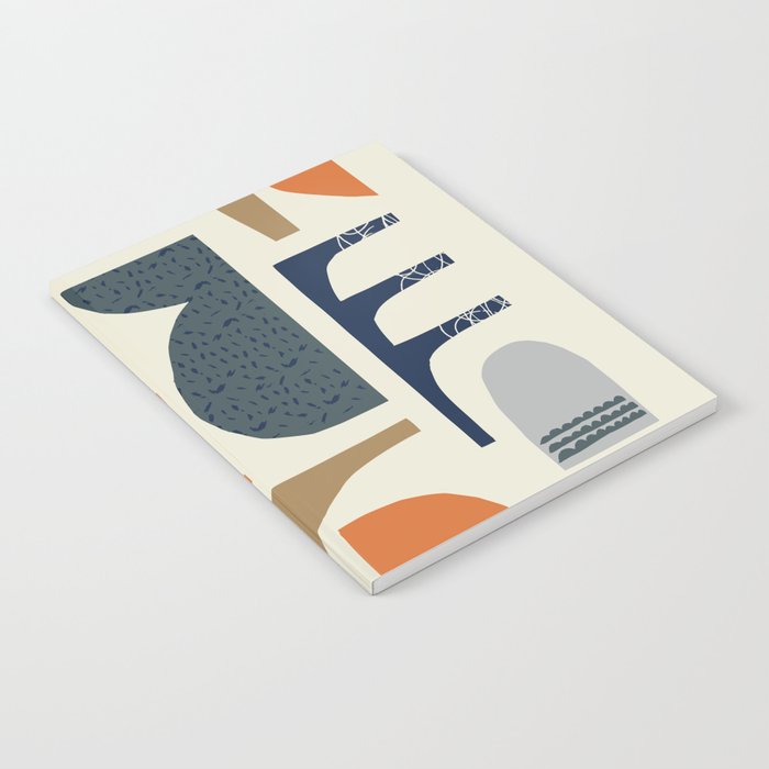 Mid century modern abstract pattern 002 Notebook Gallery Image 2