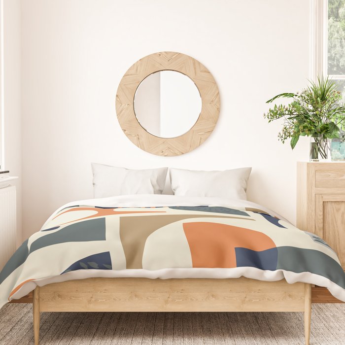 Mid century modern abstract pattern 002 Duvet Cover Gallery Image 3