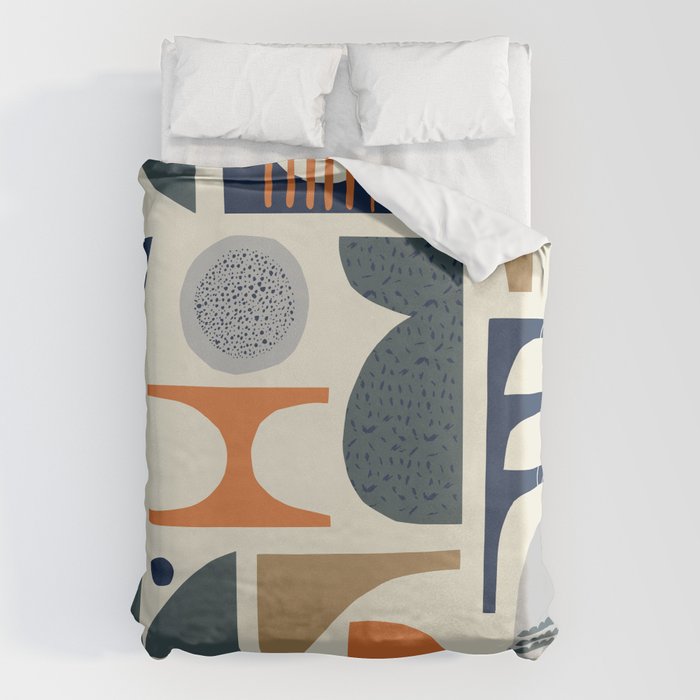 Mid century modern abstract pattern 002 Duvet Cover Gallery Image 6