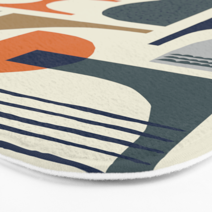 Mid century modern abstract pattern 002 Bath Mat Gallery Image 3