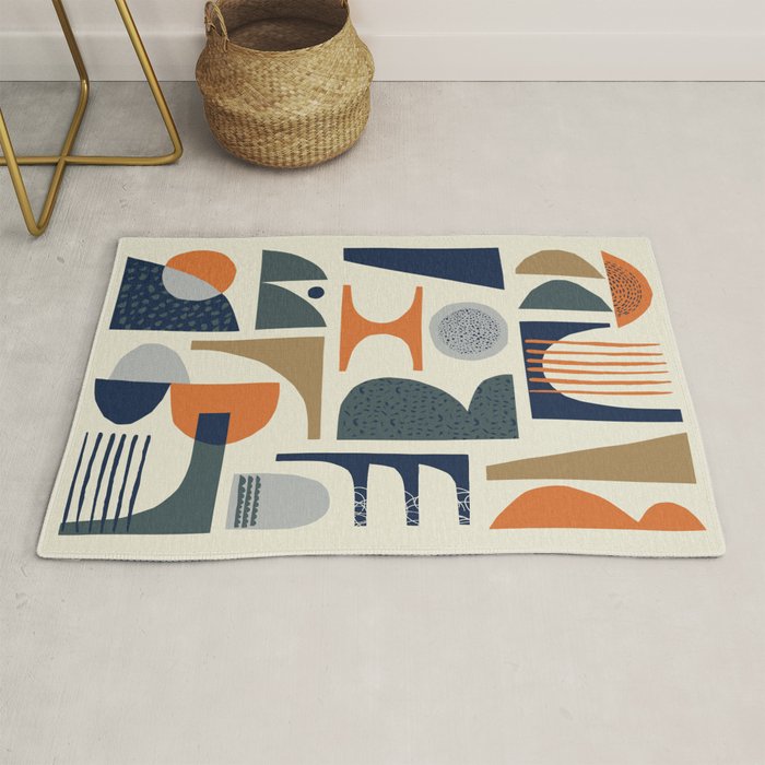 Mid century modern abstract pattern 002 Rug Gallery Image 1