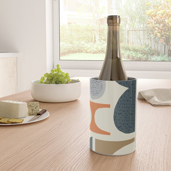 Mid century modern abstract pattern 002 Wine Chiller Gallery Image 4
