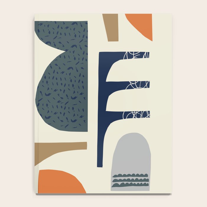 Mid century modern abstract pattern 002 Notebook Gallery Image 4