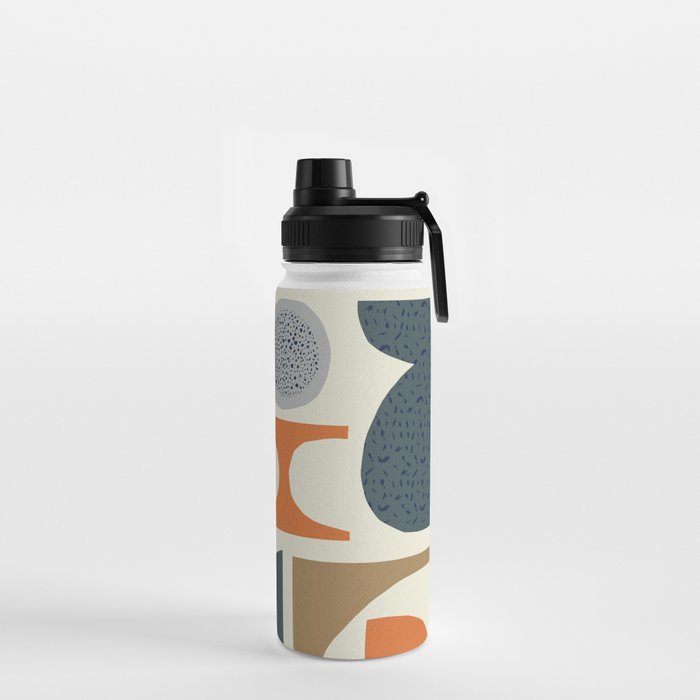Mid century modern abstract pattern 002 Water Bottle Gallery Image 2