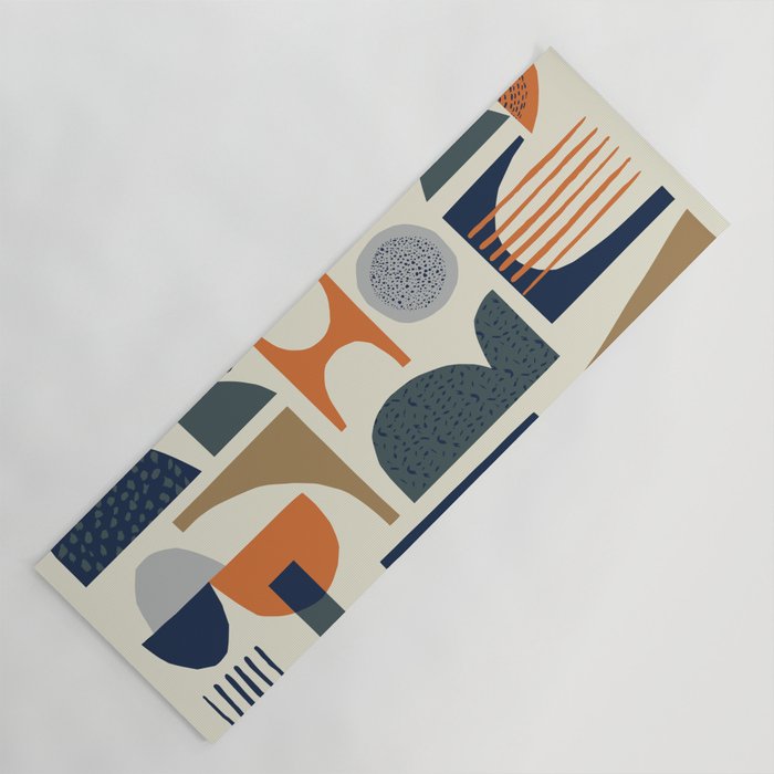 Mid century modern abstract pattern 002 Yoga Mat Gallery Image 1