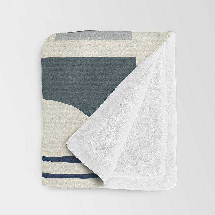 Mid century modern abstract pattern 002 Throw Blanket Gallery Image 3
