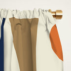 Mid century modern abstract pattern 002 Window Curtain Gallery Image 2