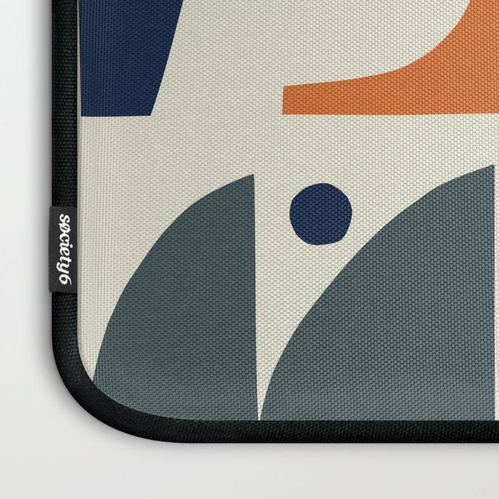 Mid century modern abstract pattern 002 Laptop Sleeve Gallery Image 3