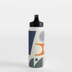 Mid century modern abstract pattern 002 Water Bottle Gallery Image 3