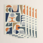 Mid century modern abstract pattern 002 Wrapping Paper Gallery Image 3