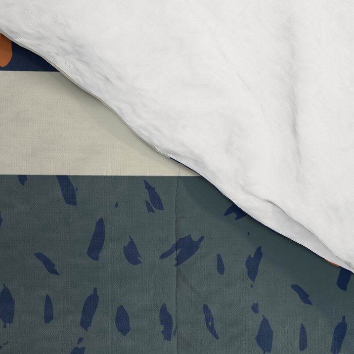 Mid century modern abstract pattern 002 Comforter Gallery Image 4