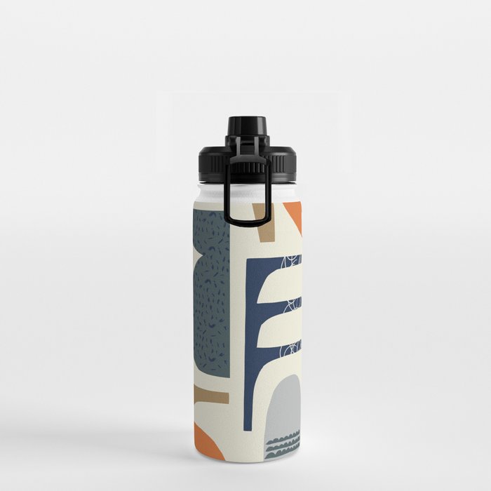Mid century modern abstract pattern 002 Water Bottle Gallery Image 2