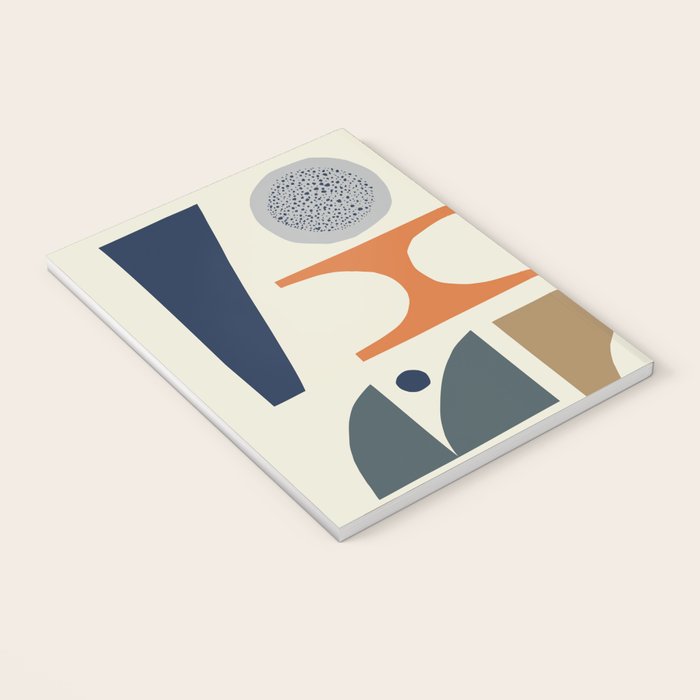 Mid century modern abstract pattern 002 Notebook Gallery Image 3