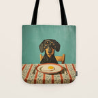 Dachshund Waiting For Breakfast Tote Bag Gallery Image 1