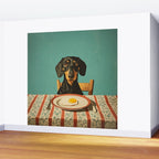Dachshund Waiting For Breakfast Wall Mural Gallery Image 2