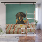Dachshund Waiting For Breakfast Wall Mural Gallery Image 1
