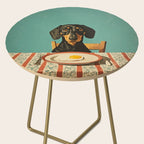 Dachshund Waiting For Breakfast Side Table Gallery Image 2