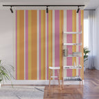 Classic Stripes XXV - Pink Orange Yellow Wall Mural Gallery Image 1
