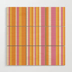 Classic Stripes XXV - Pink Orange Yellow Wood Wall Art Gallery Image 1