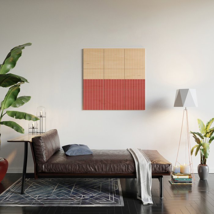 Color Block Lines VII Wood Wall Art Gallery Image 2