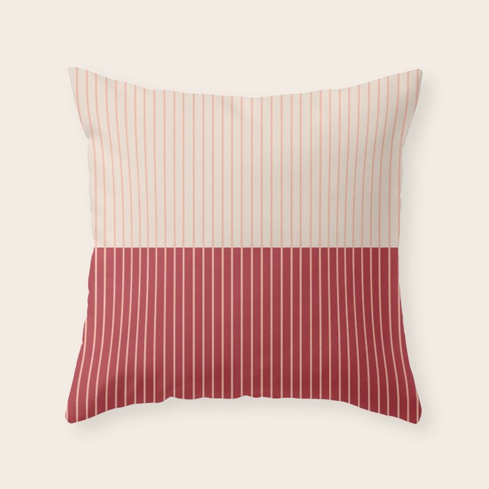Color Block Lines VII Throw Pillow Gallery Image 6
